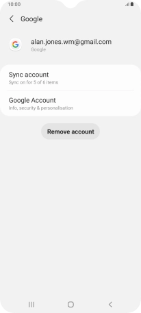 Press Sync account. Press Sync account.