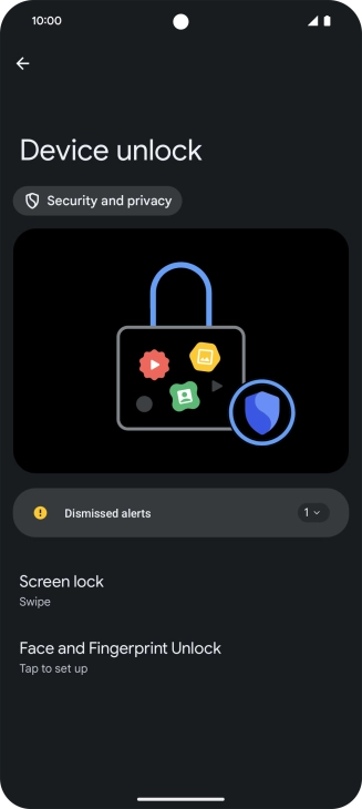 Press Face and Fingerprint Unlock. Press Face and Fingerprint Unlock.