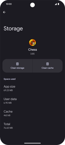 Press Clear cache.