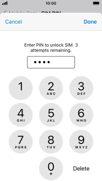 Key in your PIN and press Done. Key in your PIN and press Done.