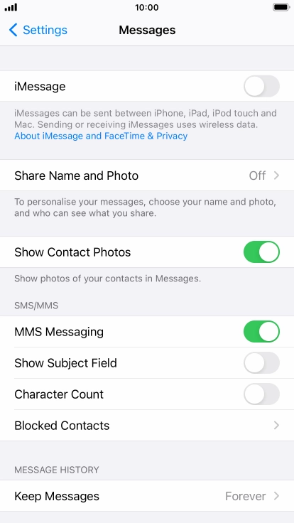 Press the Home key to return to the home screen.