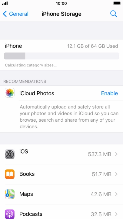 Press the required app.