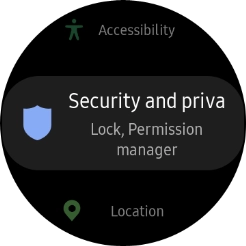 Press Security and privacy.
