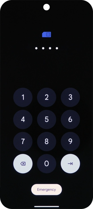 If you're asked to key in your PIN, do so and press arrow right.