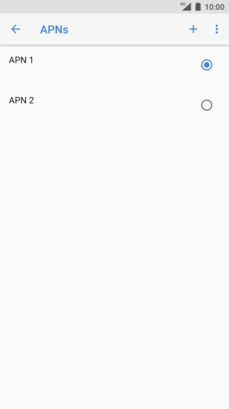 Press the field next to the data connection to activate it.