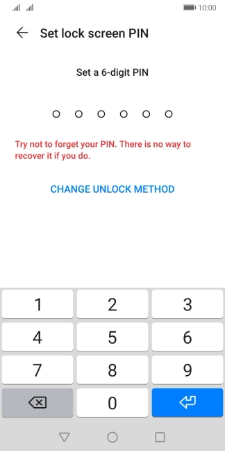 Press CHANGE UNLOCK METHOD.