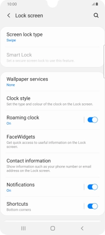Press Screen lock type. Press Screen lock type.