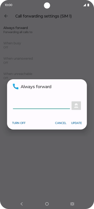 Press TURN OFF.