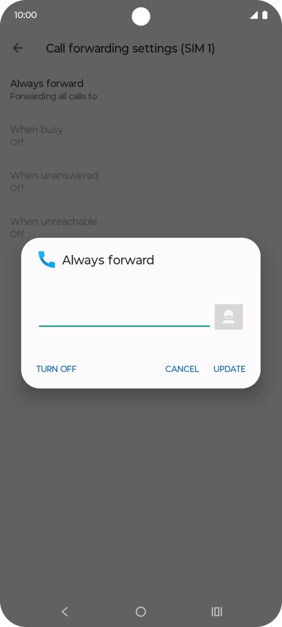 Press TURN OFF.
