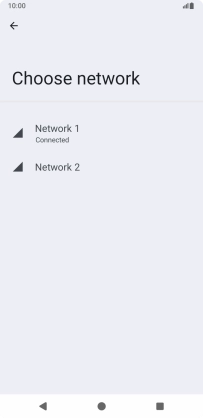 Press the required network. Press the required network.
