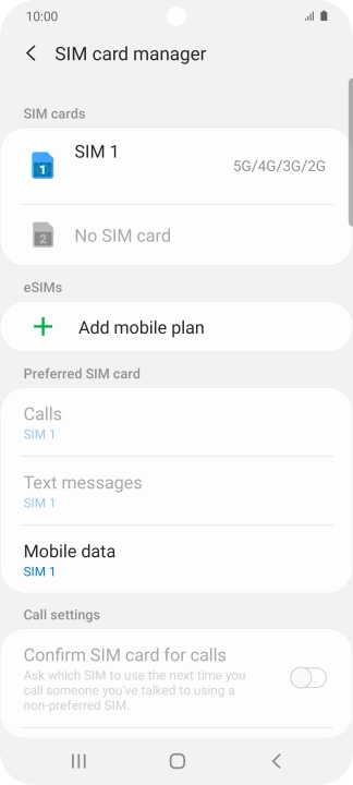 Press Add mobile plan.