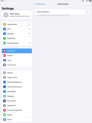 Press the indicator next to 