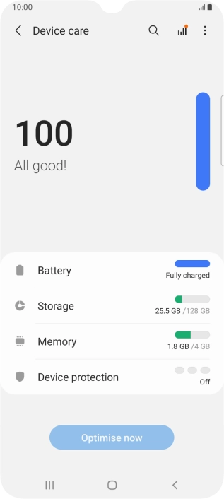 Press Battery.