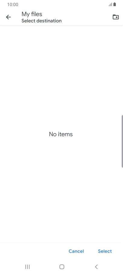 To create a new folder, press the new folder icon and follow the instructions on the screen to create a new folder. To create a new folder, press the new folder icon and follow the instructions on the screen to create a new folder.