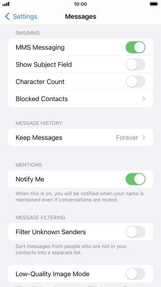 Press the Home key to return to the home screen.