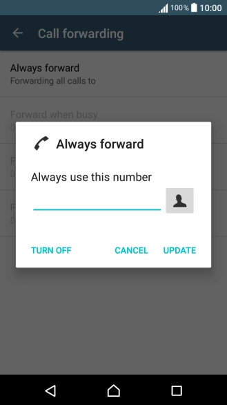 Press TURN OFF.