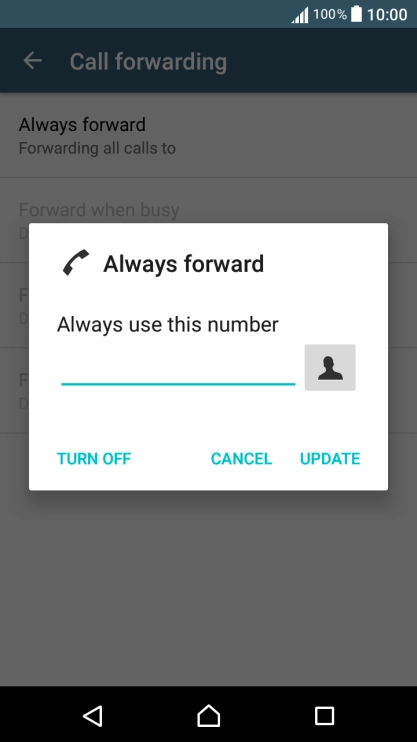 Press TURN OFF.