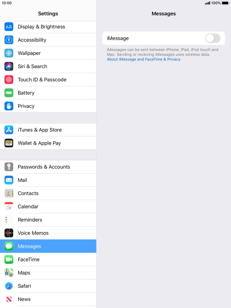 Press the indicator next to 