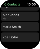 Press the required contact.