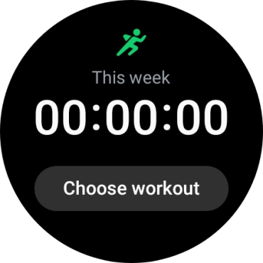 Press Choose workout. Press Choose workout.