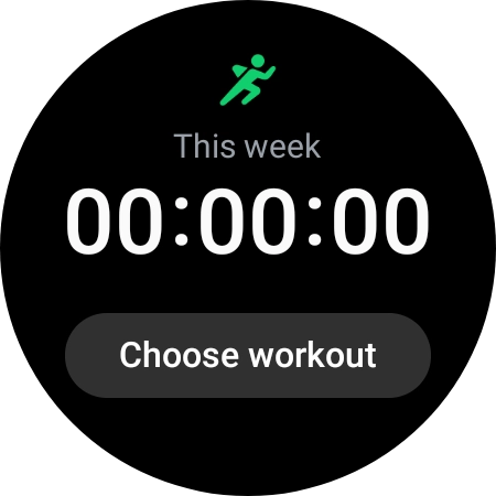 Press Choose workout. Press Choose workout.