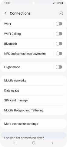 Press Data usage.