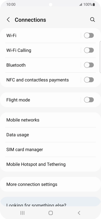 Press Data usage.