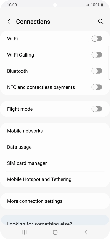Press Data usage.