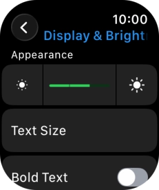 Press the brightness icons to set the required brightness. Press the brightness icons to set the required brightness.