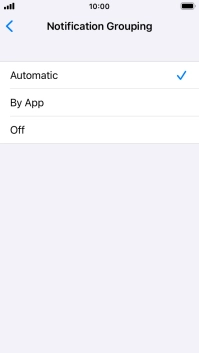 Press the required setting. Press the required setting.