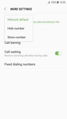 Press Show number to turn on caller identification.