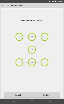 Repeat the selected lock code and press Confirm. Repeat the selected lock code and press Confirm.