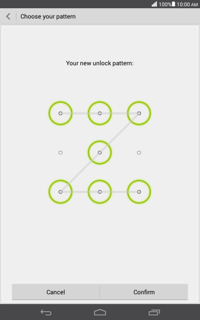 Repeat the selected lock code and press Confirm. Repeat the selected lock code and press Confirm.