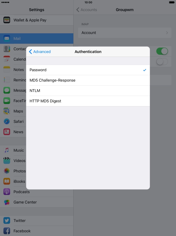 Press Password.
