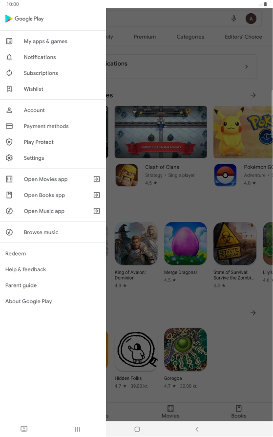 Press My apps & games. Press My apps & games.