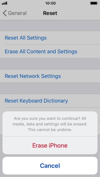 Press Erase iPhone. Press Erase iPhone.