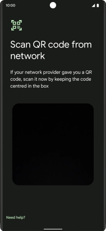 Place the QR code you've received inside the phone camera frame to scan the code.