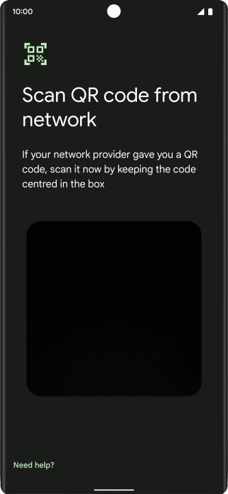 Place the QR code you've received inside the phone camera frame to scan the code.