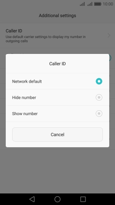 Press Show number to turn on caller identification.