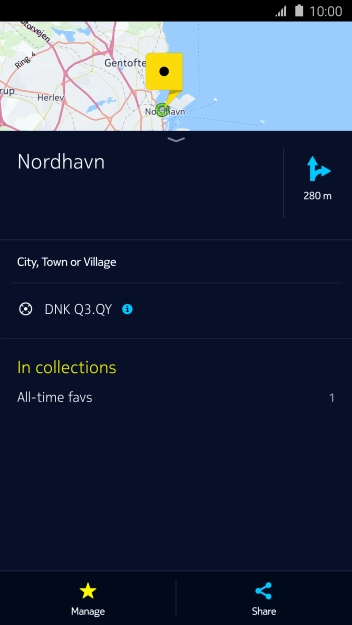Press the navigation icon. Press the navigation icon.