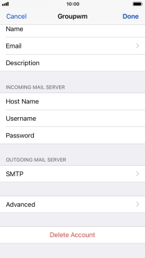 Press SMTP.