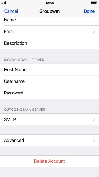 Press SMTP.