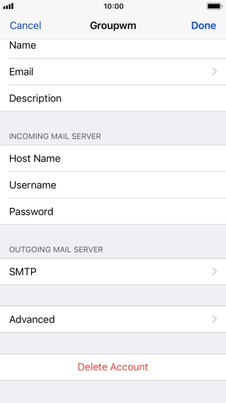 Press SMTP.