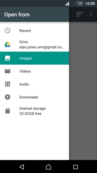 Press the required category and go to the required folder.
