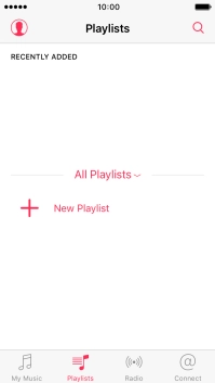 Press New playlist and key in the name of the playlist. Press New playlist and key in the name of the playlist.