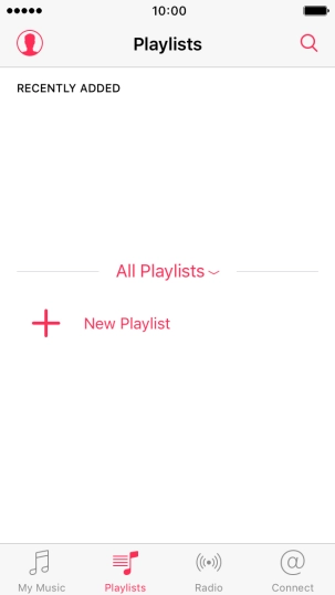 Press New playlist and key in the name of the playlist. Press New playlist and key in the name of the playlist.