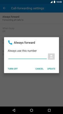 Press TURN OFF. Press TURN OFF.