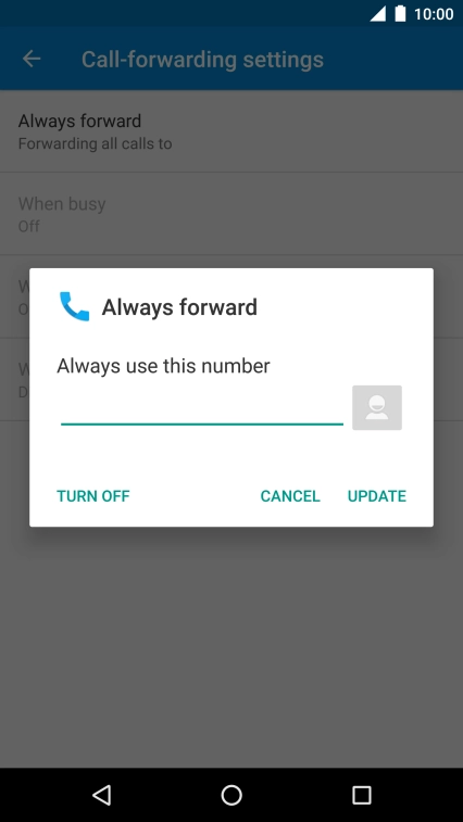 Press TURN OFF. Press TURN OFF.