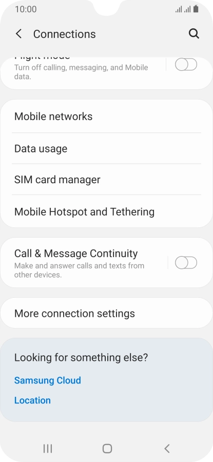 Press Mobile Hotspot and Tethering.