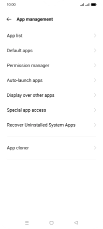 Press App list.